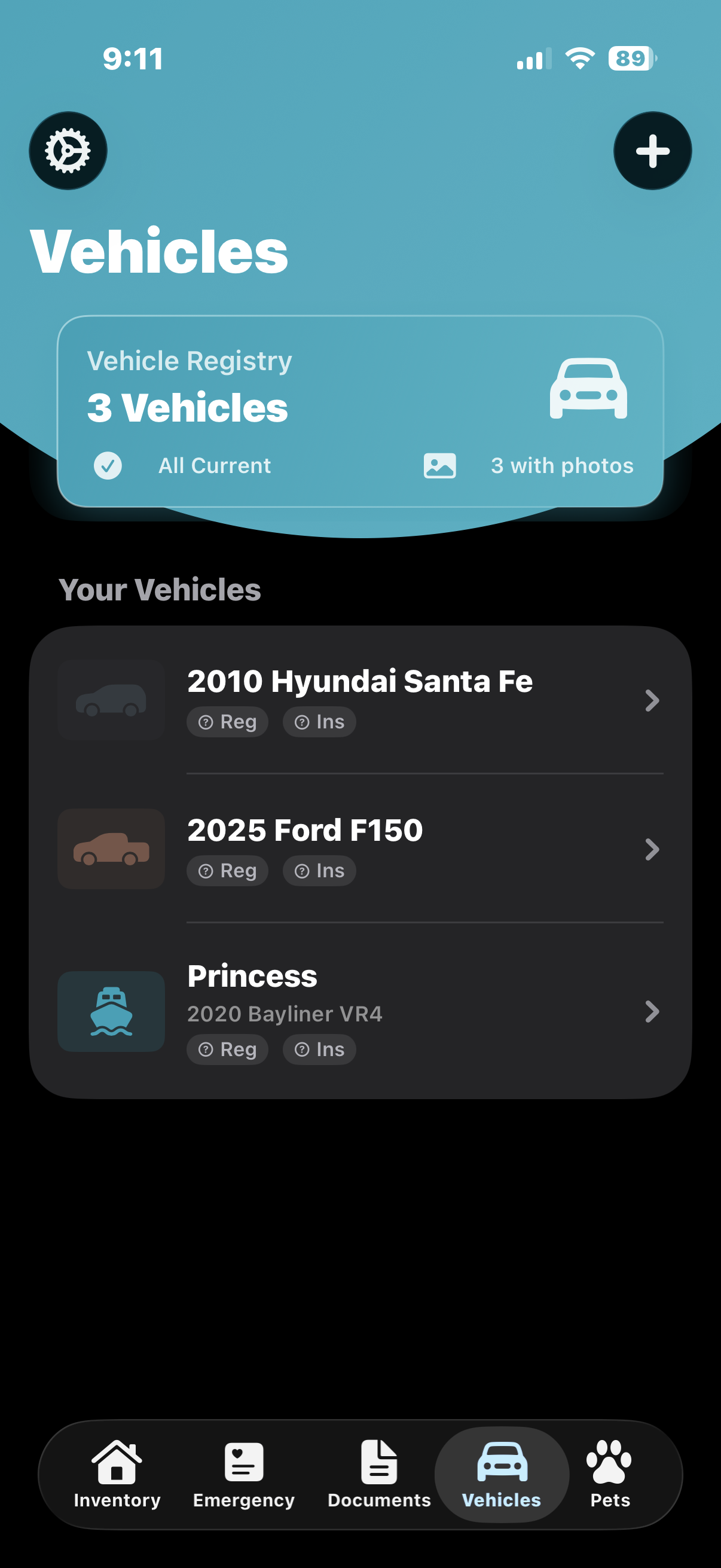 ReadyRecord Vehicles